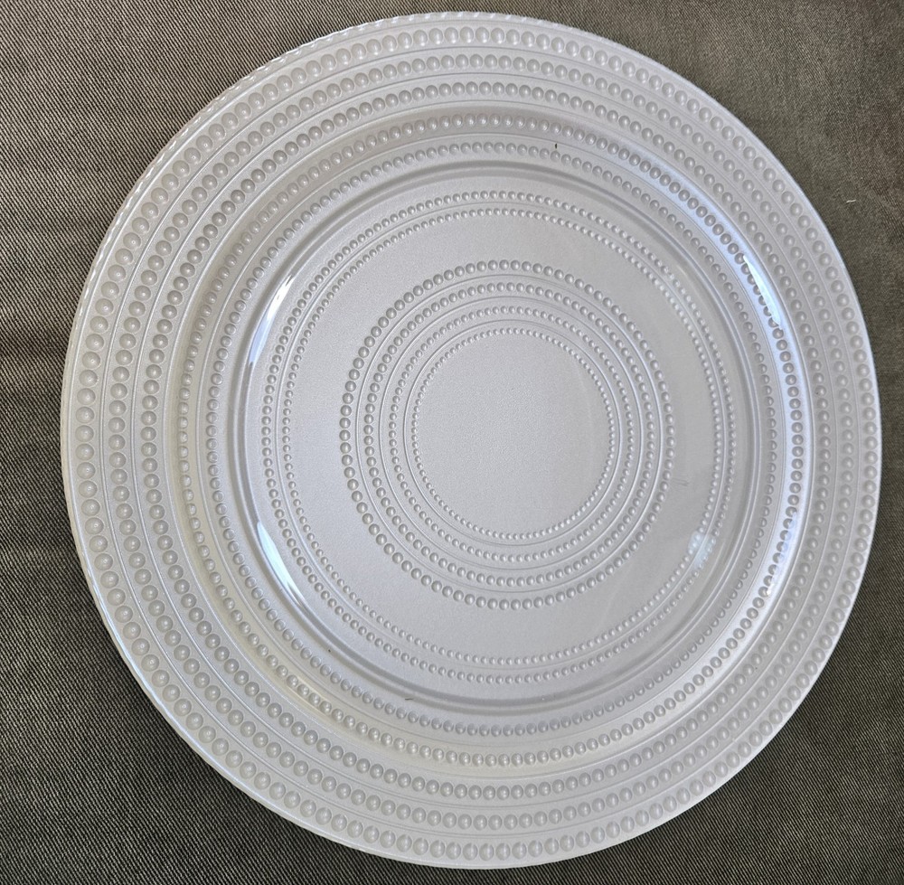 Pearl Dot Round Glass Charger - 14"