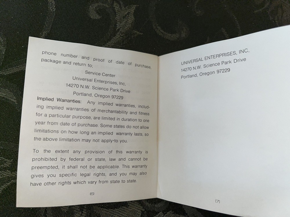 VTG Universal Enterprises Clamp On Current Probe Accessory W/ Case & OpBook