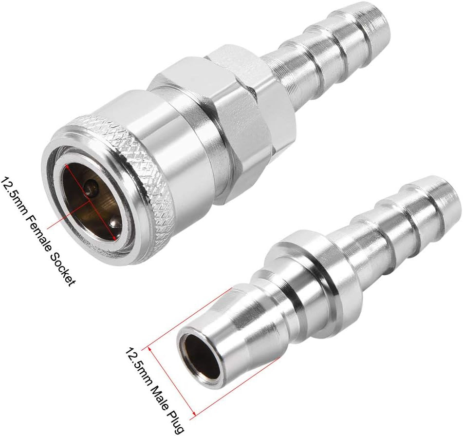 Quick Disconnect Set, 10.5Mm Barb Hose, Air Compressor Hose Fitting
