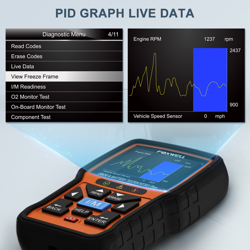 Foxwell NT301 OBD2 Scanner Code Reader OBD II Check Engine Car Diagnostic Tool