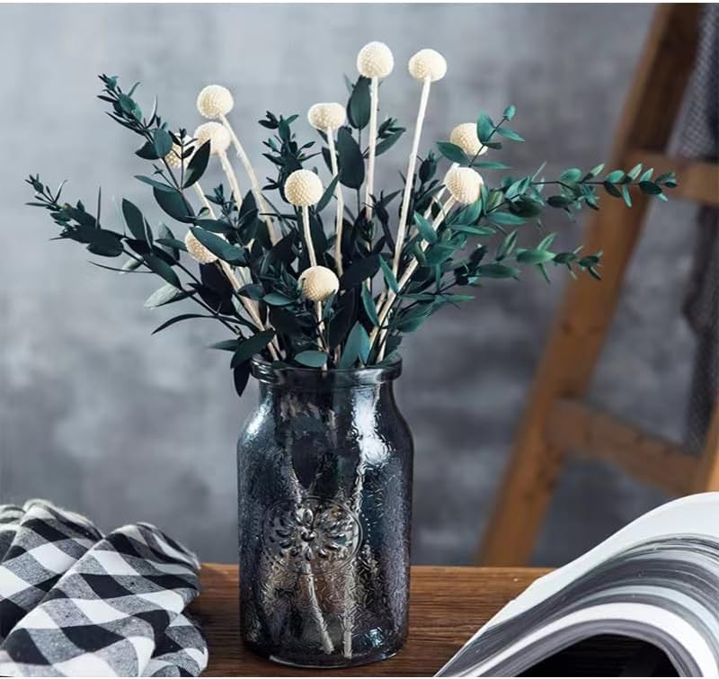 30pcs Dried Flowers Craspedia Billy Balls White