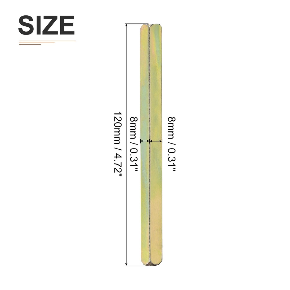 120mmx8mm Door Knob Spindle Good for Most Mortise Type Door Knobs