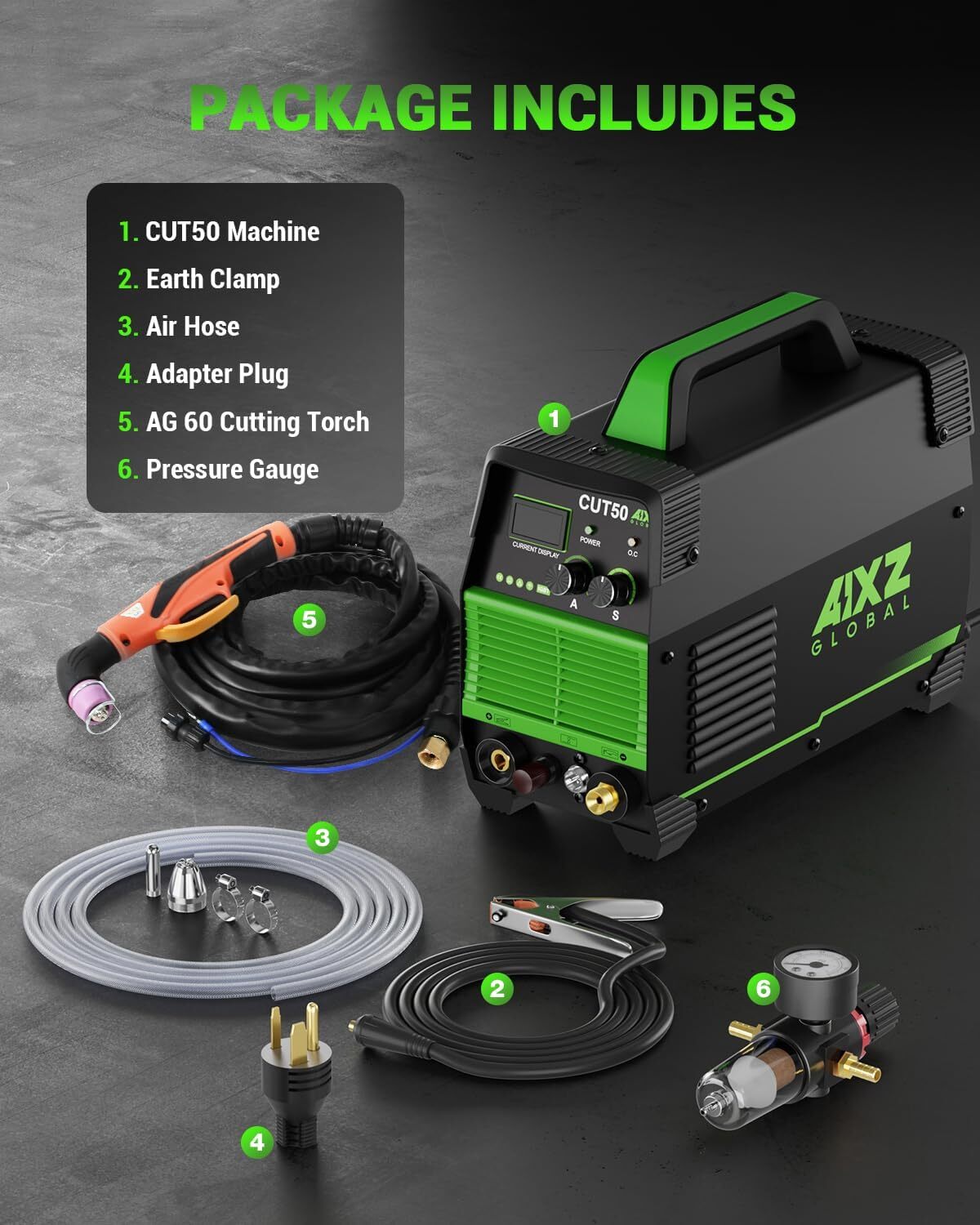 50Amp Portable HF Pilot Arc Plasma Cutter IGBT Non-Touch Plasma Cutter 110V/220V