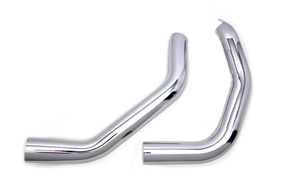 Plain Heat Shield Set Chrome fits Harley Davidson