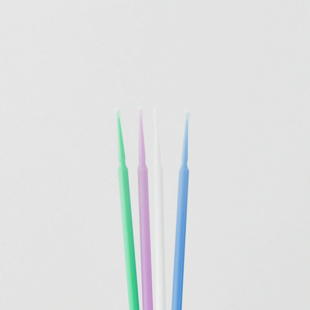 100 Pcs Dental Disposable Small Micro Applicators Micro Brushes Purple 1.5mm