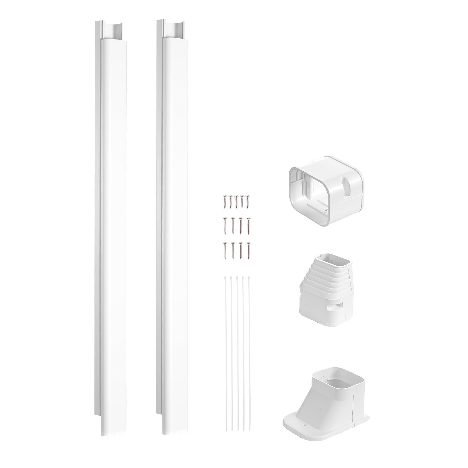 VEVOR 3" W 7.4 Ft Line Set Cover Kit for Mini Split Central Air Conditioner PVC