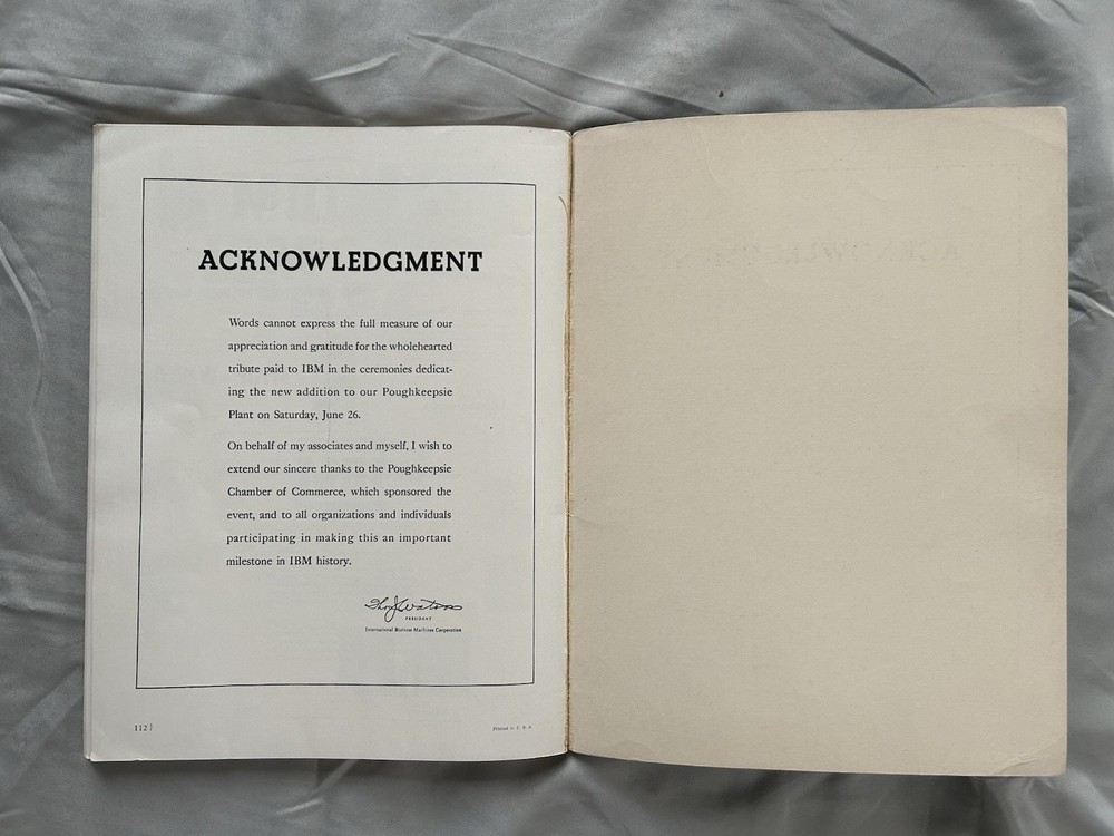 IBM - 1948 Dedicated To Progress 112 pg Book