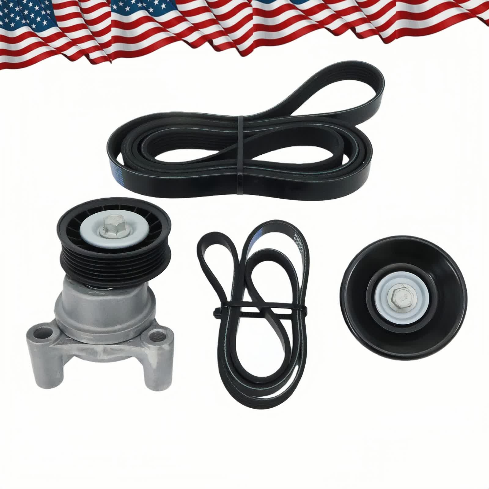 4x Serpentine Belt Drive Component Kit Fit 09-16 Chevy Silverado GMC Yukon XL V8