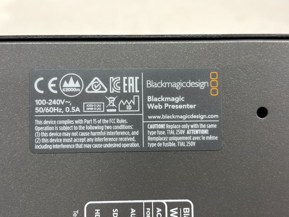 Black Magic Design Web Presenter - USED / EXCELLENT