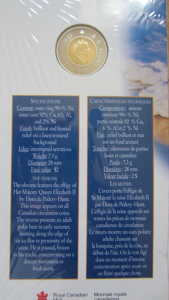 1996 Canada Two Dollars Mint Coin Set. RJ