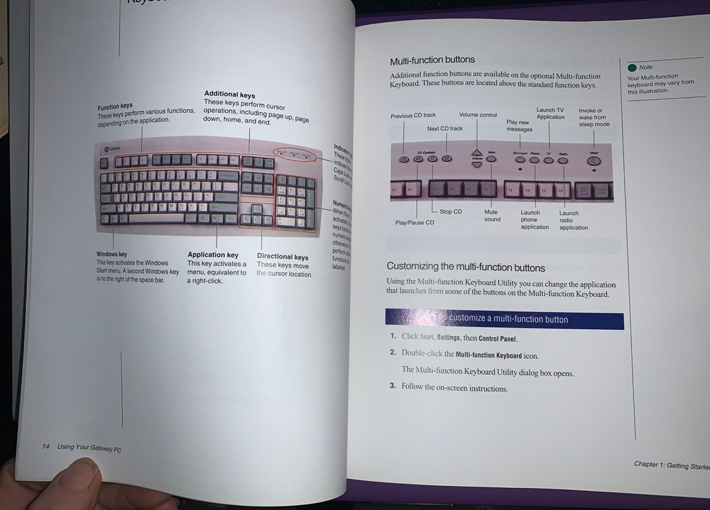 Using Your Gateway PC 1998 User Manual Guide booklet vintage computer book