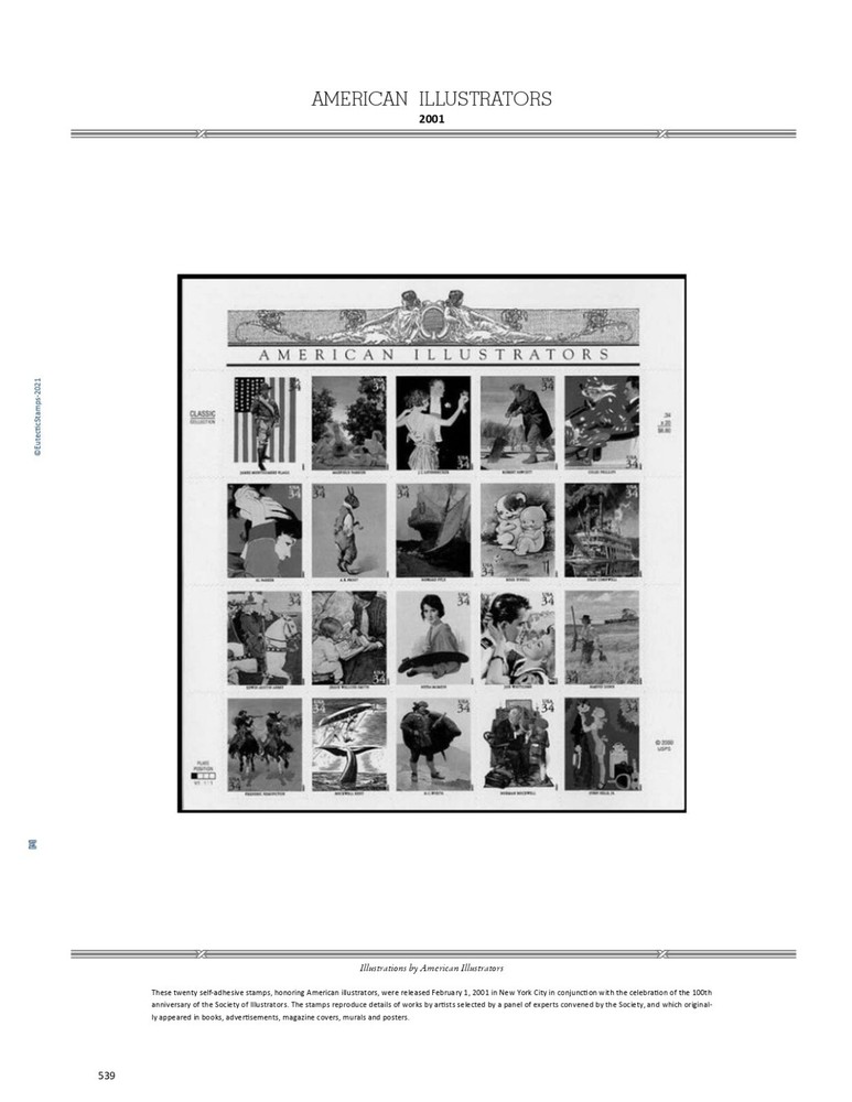 2001 U.S. Commemorative Singles COMPLETE Supplement (White Ace Alternative)