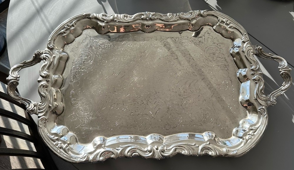 Antique Silverplate Tea & Coffee Set on Tray