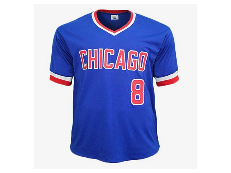 Andre Dawson Autographed Throwback Chicago Blue Baseball Jersey JSA