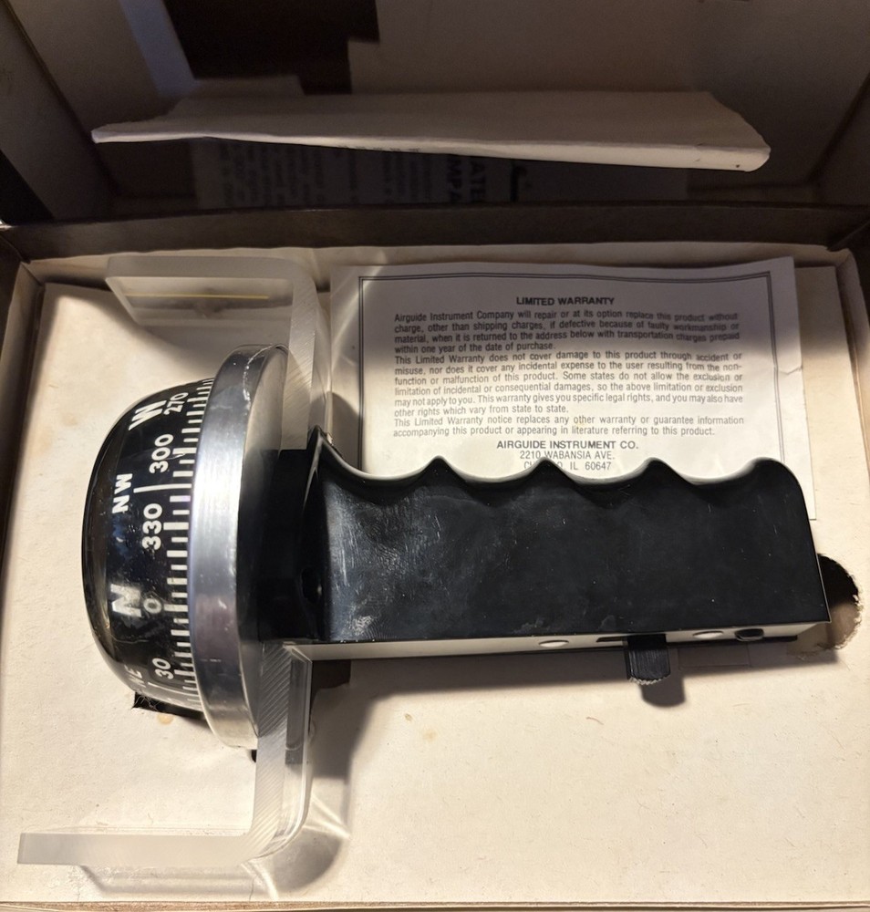 Airguide Model No. 64 Hand Sighting Compass with Instructions in Box