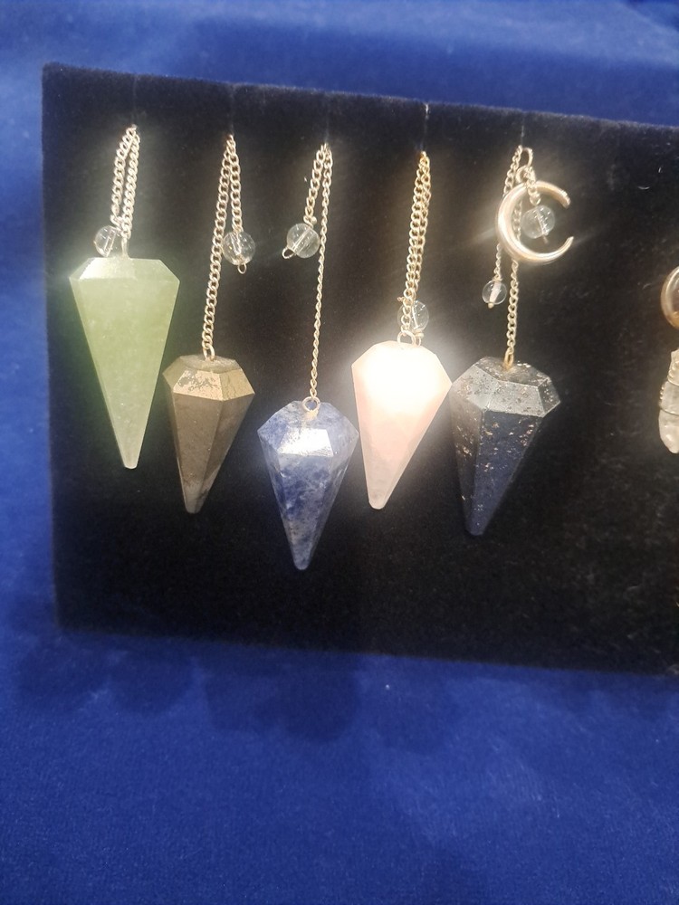 Lapis Lazuli Pendulum Crystal Stone, Faceted Pendulum Divination Tools, Dowsing