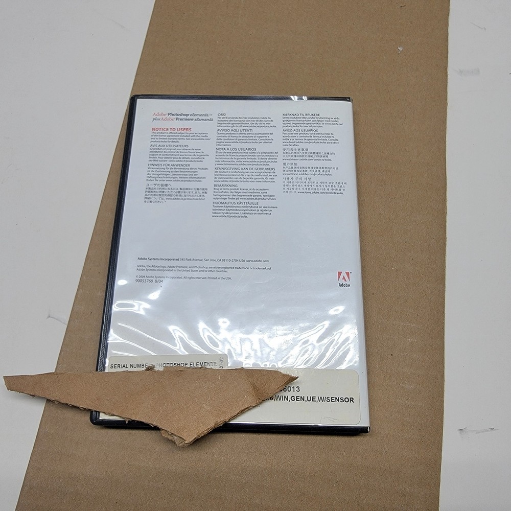 Adobe Photoshop Elements 3.0 PLUS Adobe Premiere Elements Win XP