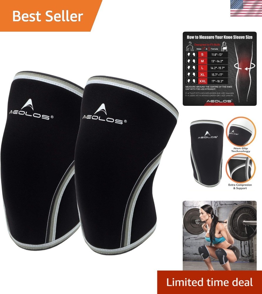 Medium Compression Knee Sleeves - Durable Non-Slip Support for Sports Activities