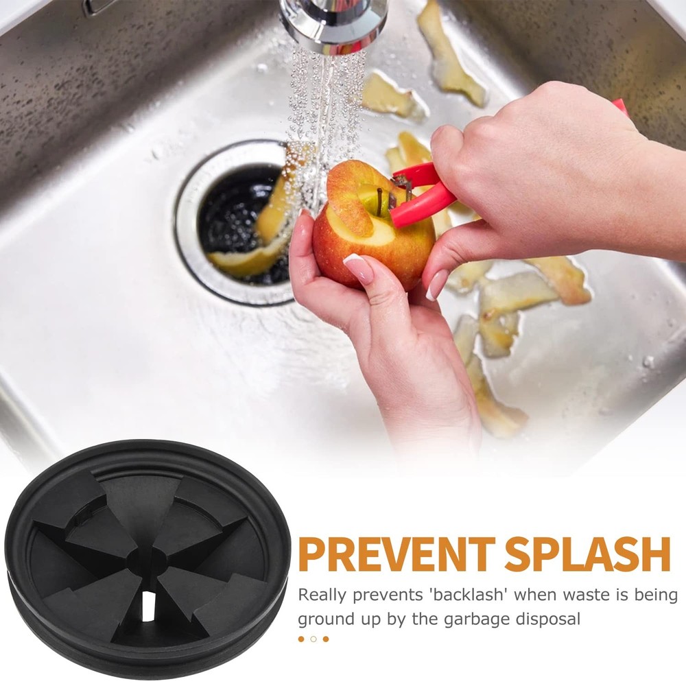 Garbage Disposal Splash Guard 2-Pack EPDM Rubber Drain Cover Insert for Quiet