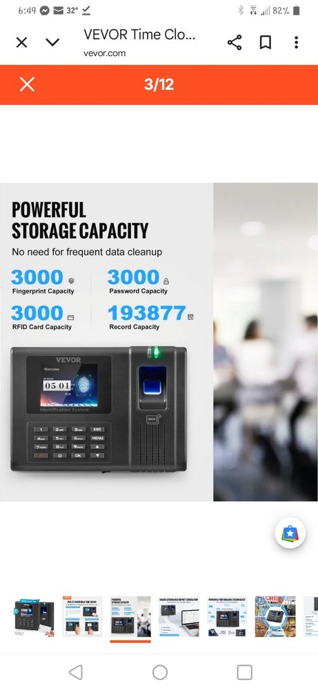 Time Clock, Fingerprint Time Clock