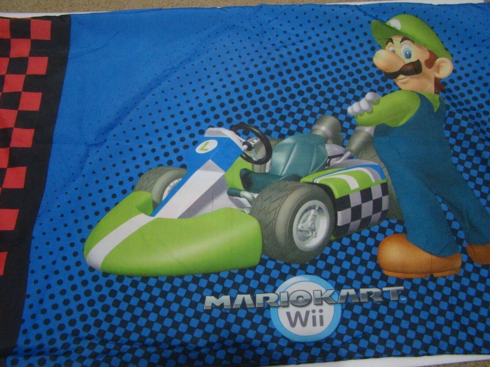 Mario Cart WII Standard Pillowcase