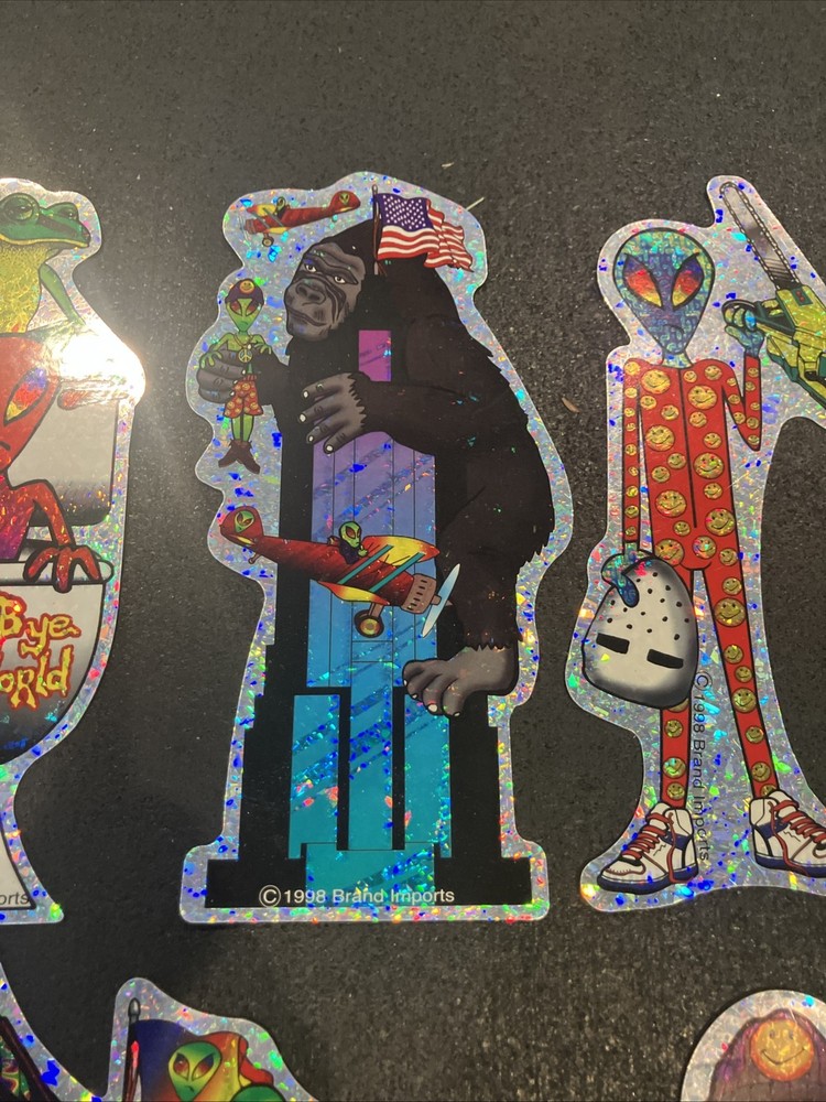 Vintage 1998 Alien Sticker Lot