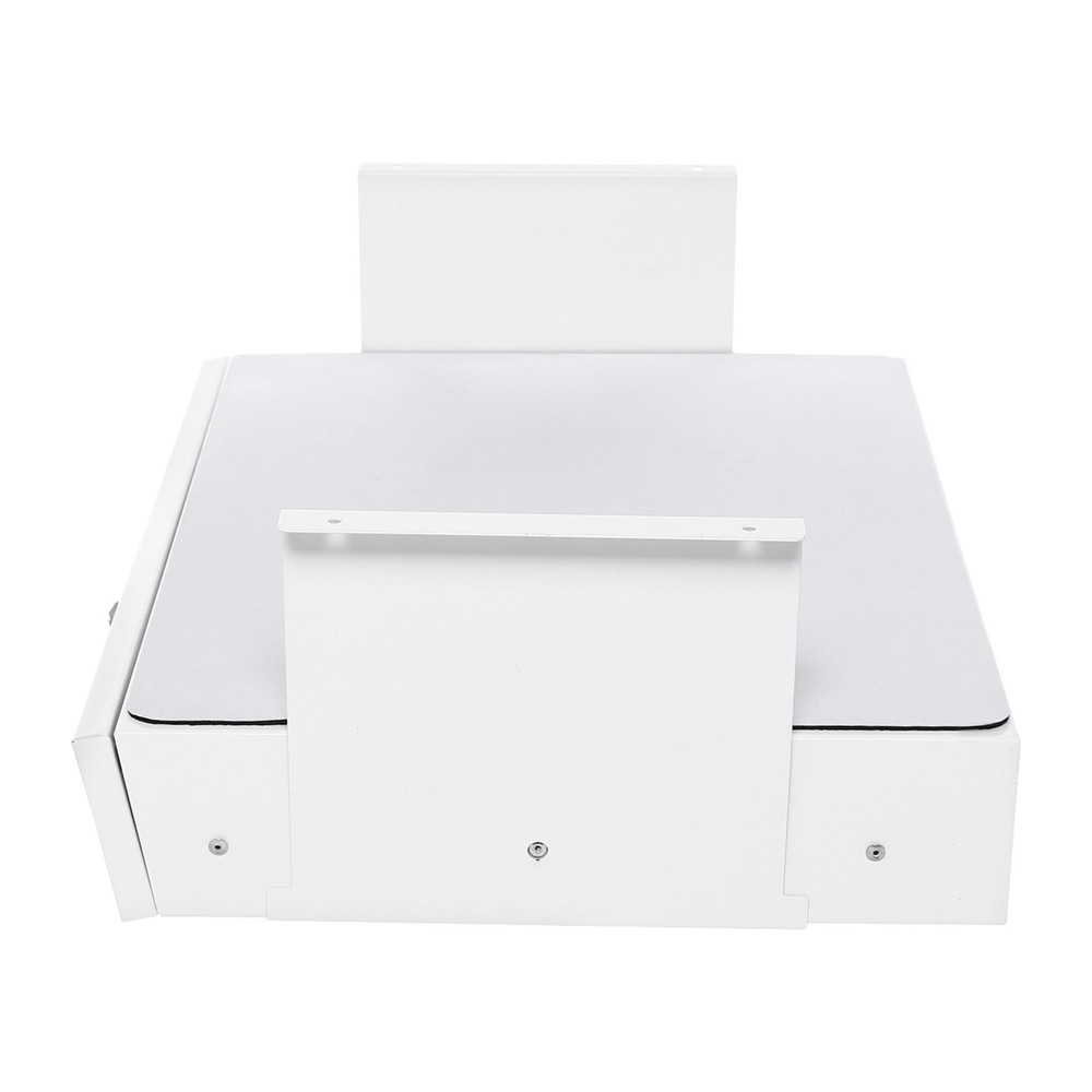 Under Table Sliding Drawer Pull Out Storage Box White Metal Desk Organizer