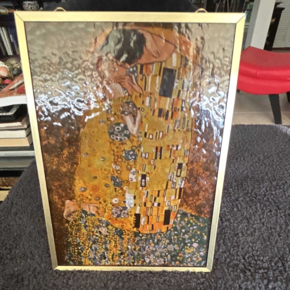 Klimt Art Glass Panel