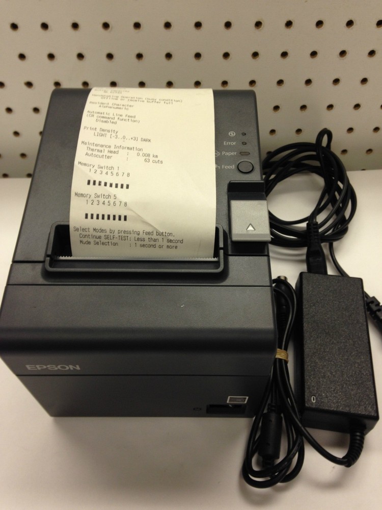 EPSON Black Thermal Serial Receipt Printer M249a TM-T20 Complete