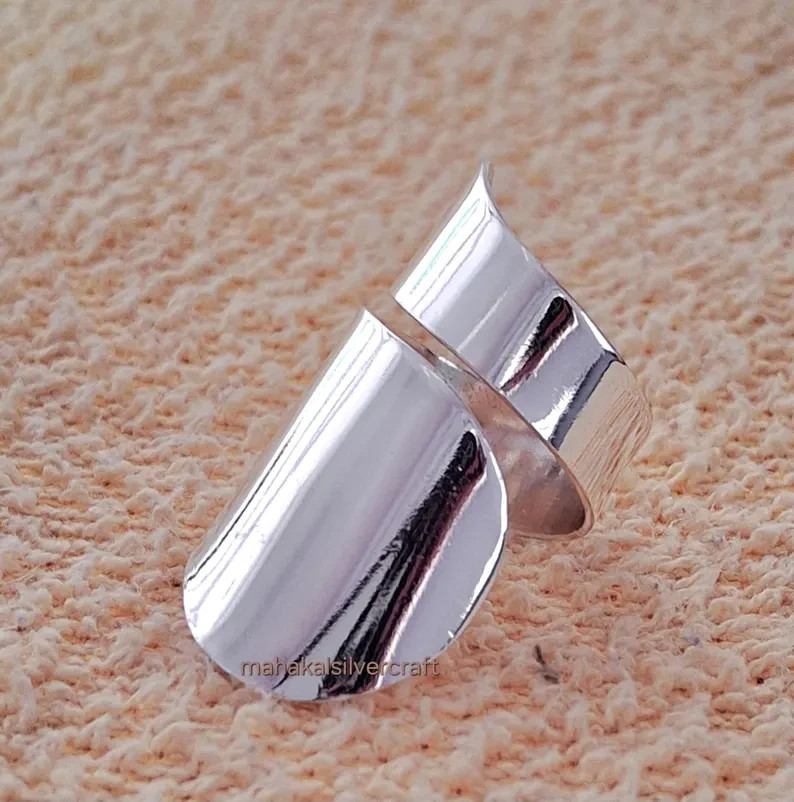 Handmade 925 Sterling Silver Ring – Bold Adjustable Silver Statement All Size
