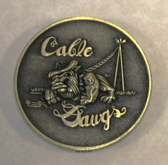 CABLE DAWG BY GOD Communications / Comm E&I Air Force Challenge Coin
