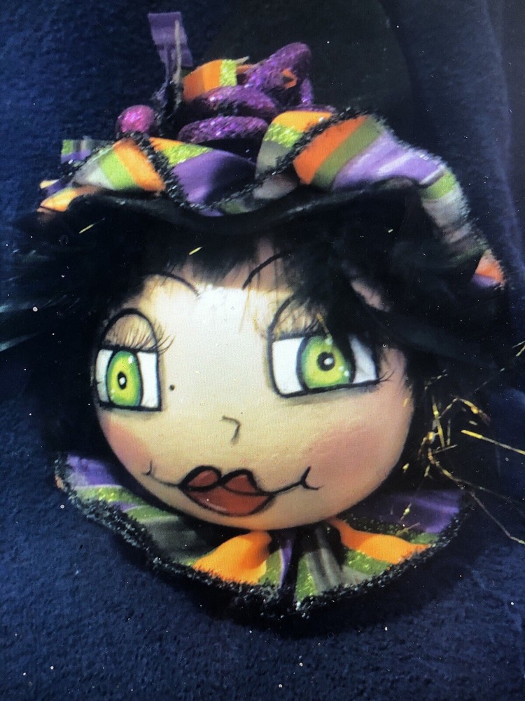 Hand Painted Gourd Witch