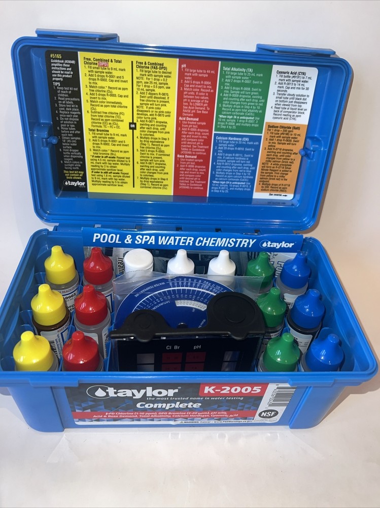 Taylor K-2005 Complete DPD High Range, 9-in-1 Pool & Spa Test Kit . Free Ship…..
