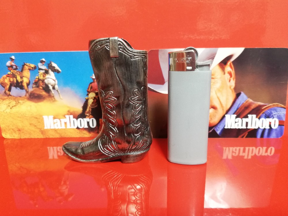 Marlboro Cowboy Boot Case for Mini Bic Lighter