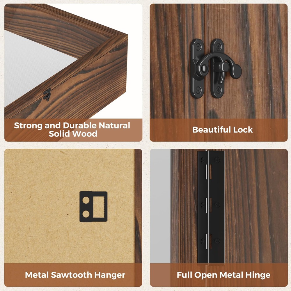 Extra Large 16x20 Shadow Box Frame, 3.54" Deep Display Case with Linen Back &...