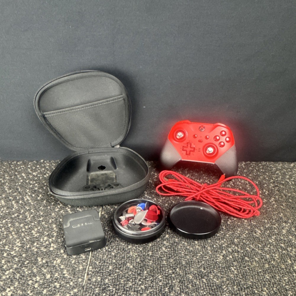 Microsoft Xbox Elite Series 2 Red Controller Bundle with Carrying Case
