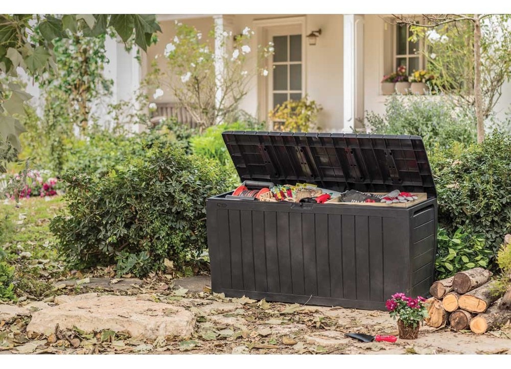Keter 230623 Marvel 71 Gallon Deck Box - Brown