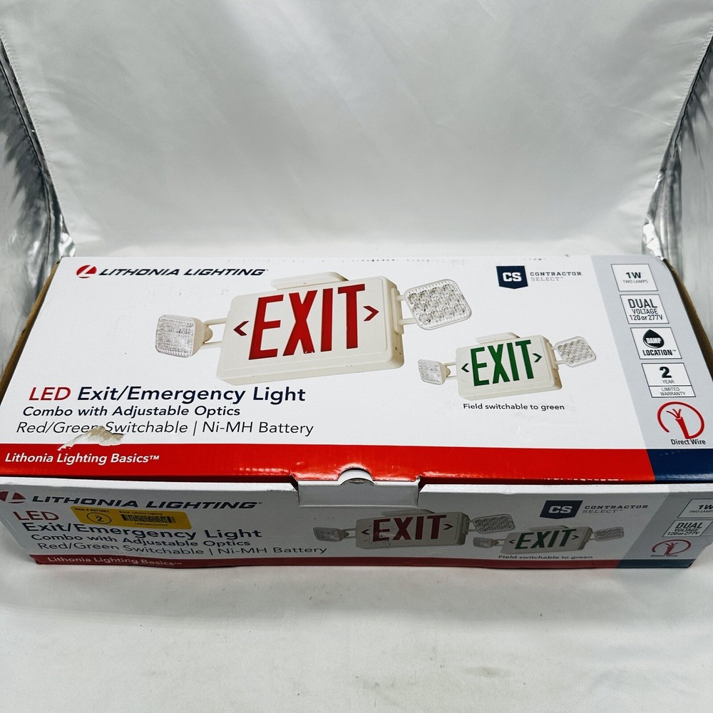 Lithonia Lighting ECRG BasicsTM Emergency Light/Exit Combo (Generation 3) EU2C M