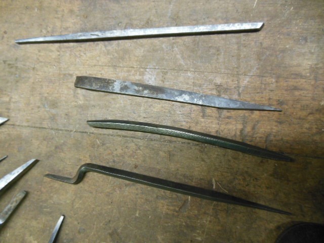 Vautier Hewes vintage engraving tool lot used chisel craft tools