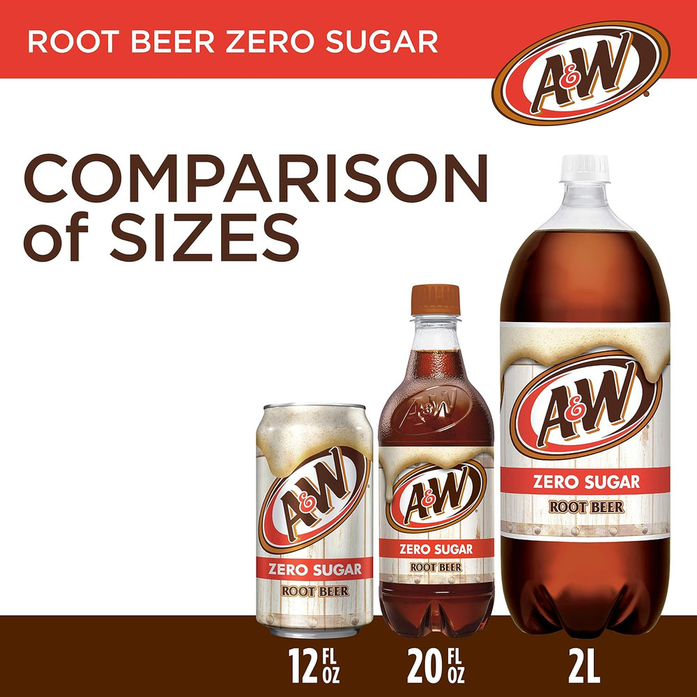 Zero Sugar Root Beer Soda, 12 Fl Oz Cans, 12 Pack