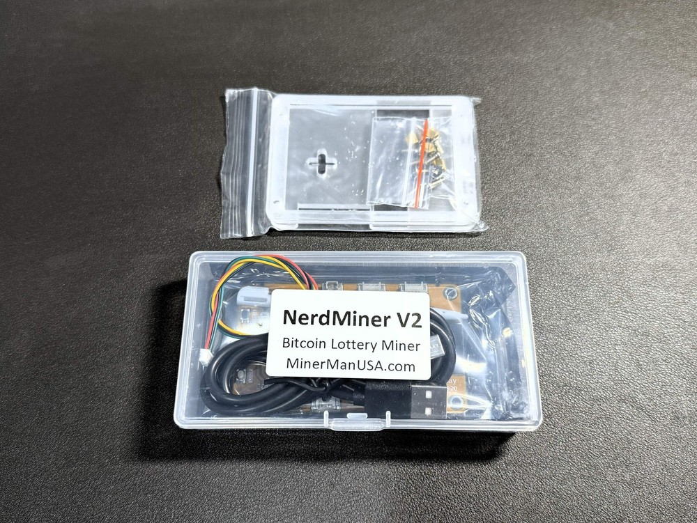 4x Bundle – NerdMiner V2 Bitcoin Solo Mining Kit | Includes Cradle Stand