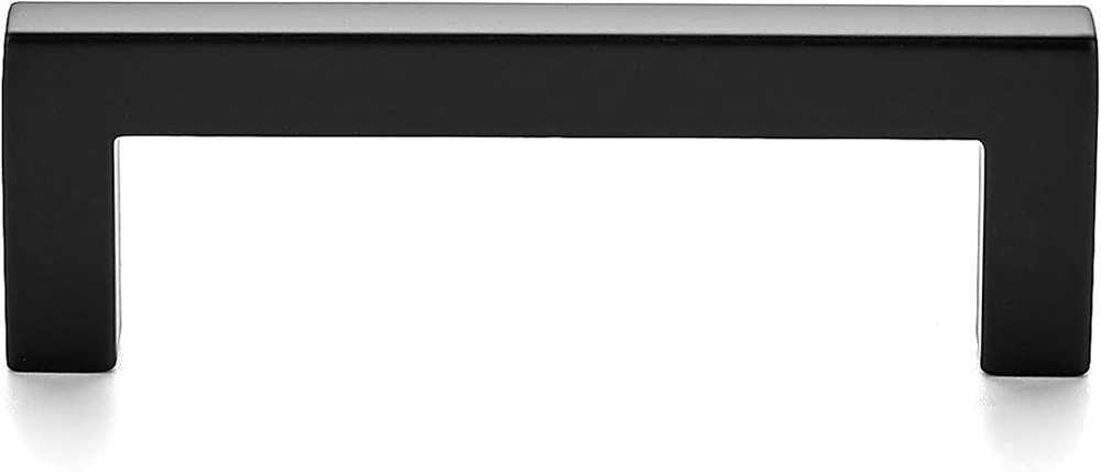 Solid 3-Inch Center Spacing Slim Square Handles Kitchen Cabinet Door Pulls