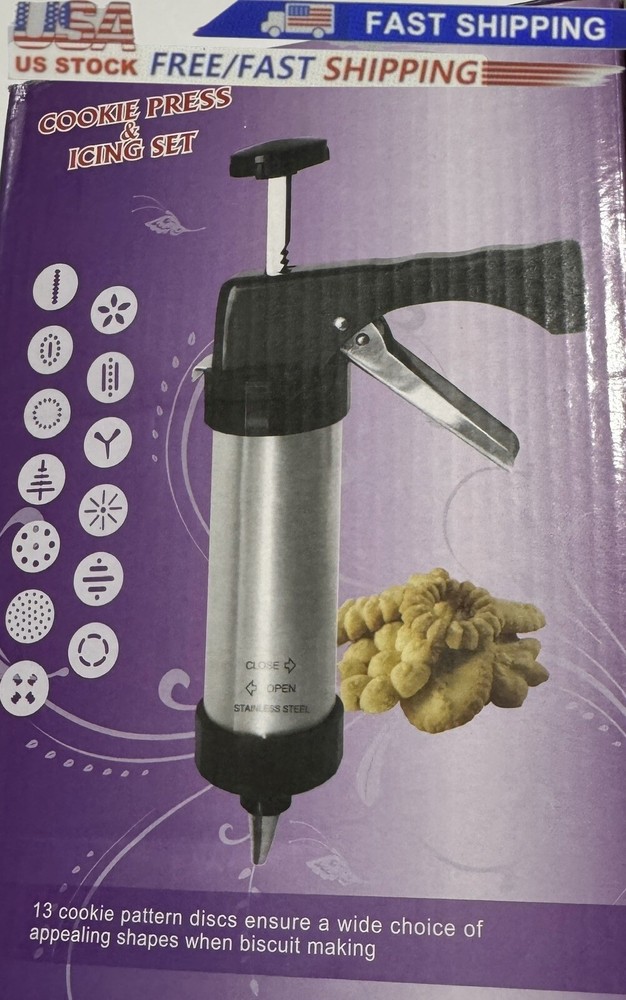 Cookie Press for Baking Cookie Press 13 Cookie Discs & 8 Icing Baking Set/US