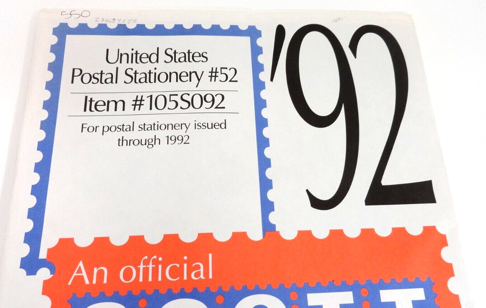 Scott 1992  US Singles & Postal Stationery Album Supplement #52 105S092 NOS