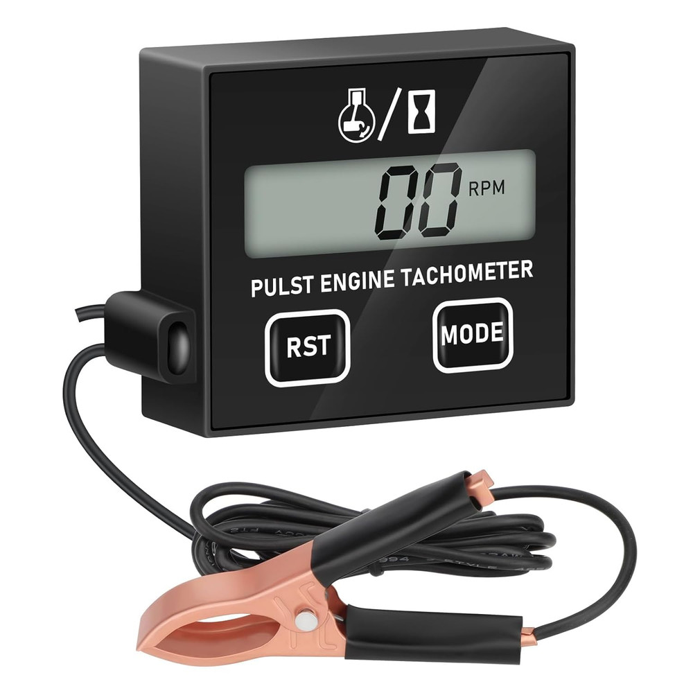 Small Engine Tachometer, Digital Tachometer Tach Gauge Reset Function Equipped w