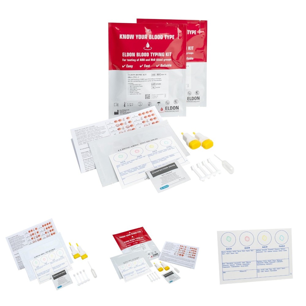 Quick & Accurate Blood Typing Kit Test Pack - Know Your Type