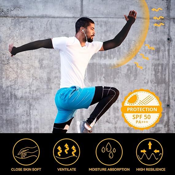 10Pairs Cooling Arm Sleeves Cover UV Sun Protection Sports Outdoor For Men Women