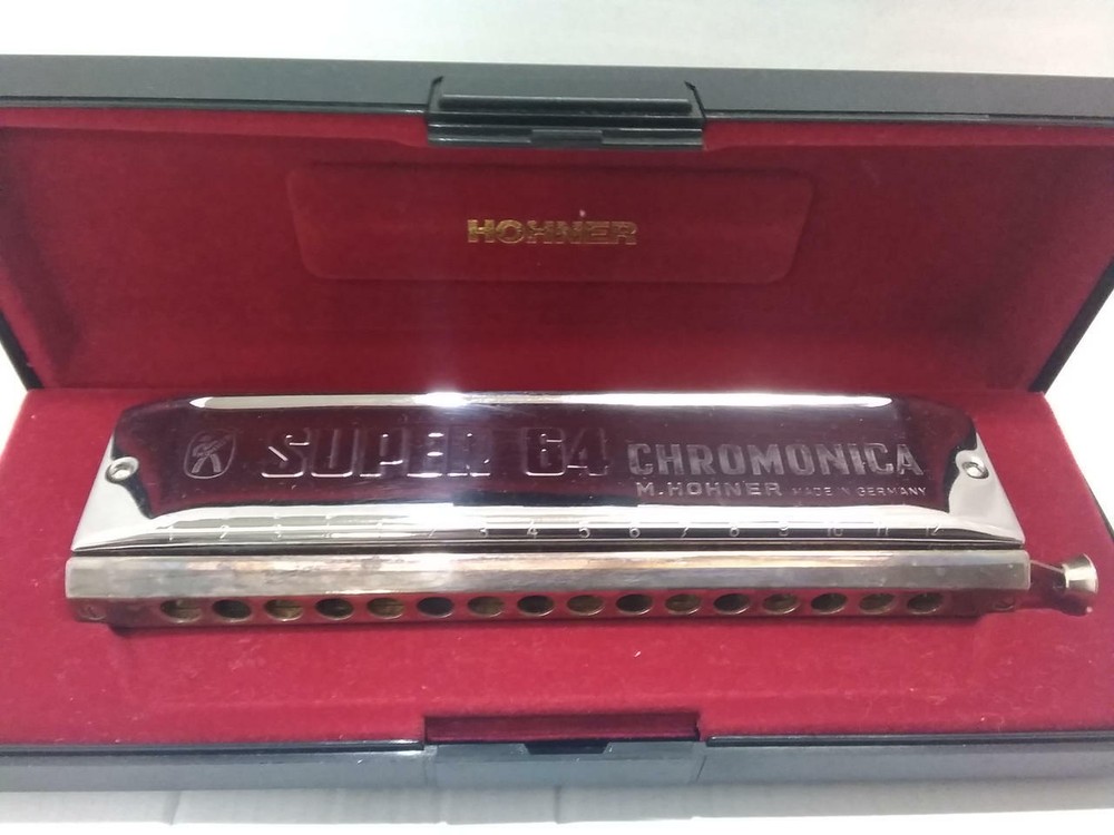 M.   HOHNER SUPER 64 HARMONICA CHROMONICA CHROMATIC Germany From Japan