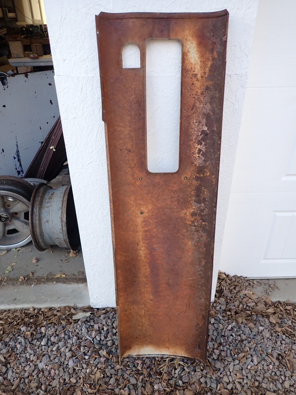 Vintage 1950s Gas Pump Side Panel / Door With Porcelain Sign
