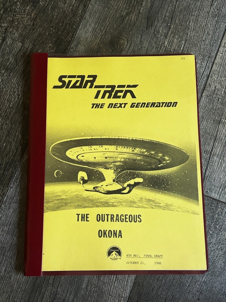 STAR TREK Script The Next Generation Outrageous Okona 4th Revision Final Draft